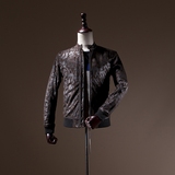 气质专属 出口欧美原单剪标尾货 外贸男装修身麂皮绒夹克外套