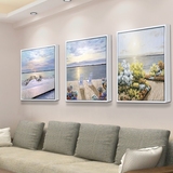 北欧客厅装饰画沙发背景墙壁画三联现代简约餐厅简欧风景抽象挂画
