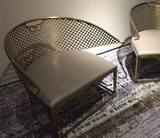 欧式沙发椅不锈钢休闲椅单椅酒店家具洽谈接待椅沙发卧室阳台桌椅