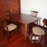 欧式新款原木多功能重庆天津上海6人组装快4实木餐桌5餐桌椅组合