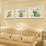 客厅装饰画卧室美式餐厅欧式挂画现代简约沙发背景墙三联画床头画