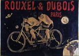 欧洲古典海报 旧广告 自行车 脚踏车 双人骑车 招贴画 装饰画ZX92