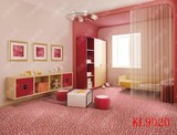儿童书房 豹纹可爱卧室房间 满铺工程家用 粉红色纯羊毛地毯 定制