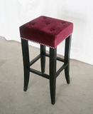 厂家直销欧式餐椅新古典实木软包餐椅酒店吧台椅吧椅高脚凳定做