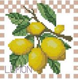 DMC高清彩色重绘十字绣图纸 【水果柠檬】源文件 带线量 可打印