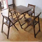 碳化木家具/防腐木桌椅/炭化木火烧木实木家具/户外折叠桌