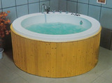 厂家直销 户外SPA大浴池 冲浪按摩浴缸 多人压克力浴盆圆形1.6米