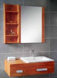 厂家直销100%高档纯天然橡木挂柜0.8米浴室柜8007非PVC