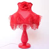 包邮 结婚婚庆礼物礼品台灯实用创意卧室床头娃娃树脂红色台灯