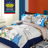 龙猫四件套床上用品床单被套被单4件套卡通儿童三件套春夏宿舍1.2