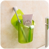 可拆卸清洗无痕贴吸壁式浴室牙膏牙刷收纳架 卫生间牙刷架置物架