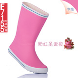 雨靴韩版防滑青年女式新款风靡日本女士鞋套水靴清新防水撞色雨鞋