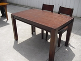美式实木餐桌餐椅组合长方形现代简约圆形实木大理石定制新古典