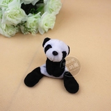 正品批发四川旅游纪念品熊猫毛绒冰箱贴 成都特色磁性贴中国特色