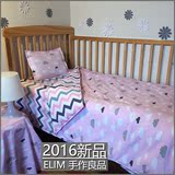 【Elim‘s手作良品】私人定制 婴儿床品三件套  床单/被套/枕头