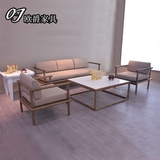 可定制新中式实木禅意沙发仿古三人木质沙发简约客厅木制组合家具