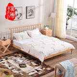 实木床北欧宜家1.5米床1.8米床现代简约实木床小户型原木色包邮