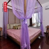 新中式东南亚风格水曲柳实木架子床别墅会所样板间1.8米双人床