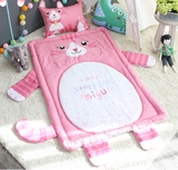 韩国代购婴儿床品夹棉床褥幼儿园卡通小床垫纯棉柔软防滑地床垫子