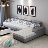 沙发 布艺沙发 可拆洗简约现代客厅家具 大小户型转角沙发组合