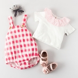 婴儿吊带背心连体衣服装男女宝宝哈衣0-1岁3个月背带裤春秋装夏季