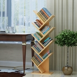现代简约创意树形书架实木简易书架儿童置物架学生落地卧室客厅