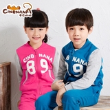 辛巴呐呐 16年春秋新款韩版儿童长袖运动套装男女童卫衣两件套802