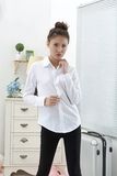 2016春夏新款韩版白色衬衫女学生长袖大码女衬衣职业打底衫上衣潮
