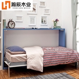 瀚辰木业隐形床墨菲床多功能壁柜折叠翻板床小户型卧室客厅家具
