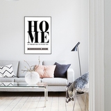 北欧现代风格装饰画黑白字母创意卧室简约壁画客厅沙发装饰画