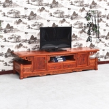 实木中式电视柜实木雕花木制储物柜类组特价南榆木仿古现代家具