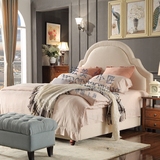 欧式布艺床1.8米双人床1.5米单人床 美式软包公主床婚床现代简约