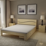 包邮实木双人床单人床1.2米简易木床松木儿童床1米1.5 1.8米大床