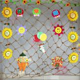 幼儿园创意装饰麻绳编织渔网吊饰 农家风走廊天花板墙面吊饰挂饰