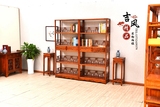 仿古实木家具 榆木四层书架 书柜 中式茶叶架 展示架 多用架特价
