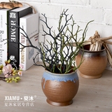 zakka 日式 高仿真植物干树枝 插花 罐子 花瓶 假花装饰用品道具