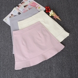 2016夏季新款韩版女装修身粉色荷叶边裙鱼尾裙半身裙包臀裙短裙女