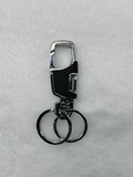 正品欧美达:3718。钥匙扣汽车腰挂扣 金属双环锁匙扣 创意钥匙链
