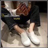 【VANS】韩国直邮专柜代购 情侣款白色一脚蹬帆布鞋 VN-0EYEW00
