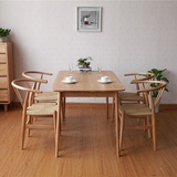 简约现代实木餐桌椅组合家用实木餐桌北欧宜家餐桌餐厅实木餐桌椅