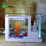 朗笙岛生态水族箱玻璃鱼缸客厅隔断屏风玄关吧台水幕墙中型1.5米