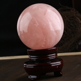 开光纯天然粉水晶球摆件粉晶球摆件助爱情水晶粉色促姻缘 包邮！