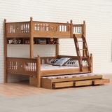 全实木高低床子母床双层床上下铺组合儿童床男孩女孩儿童套房家具