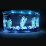 迷你金鱼缸小型水族箱灯LED亚克力水晶虾缸养鱼苗孵化斗鱼盒鱼缸
