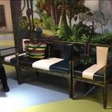 工业风格铁艺水管彩色沙发餐桌椅组合休闲吧咖啡厅loft个性沙发