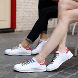 阿迪男鞋唯品会adidas 板鞋低帮三叶草韩版夏季透气系带低帮鞋