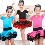 新款儿童拉丁舞服装幼儿童舞蹈服少儿表演服装比赛连衣裙练功服女