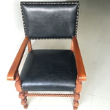 欧式美式老上海复古怀旧实木餐椅休闲椅新古典书桌椅漫咖啡餐厅椅