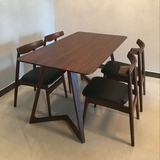日式白橡木餐桌椅组合 实木宜家简约现代北欧长餐桌家具一桌四椅