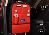 车载餐巾盒置物袋杂物收纳袋箱汽车座椅后背挂袋多功能皮革整理袋